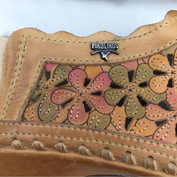 Pikolinos ROMANA Floral Leather Slingback Mules - Picture 10 of 11